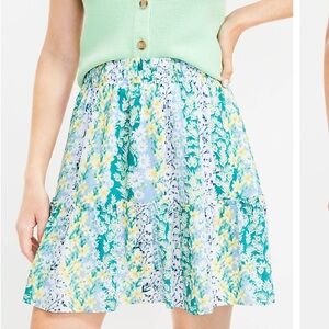 NWT Loft floral flouncy skirt